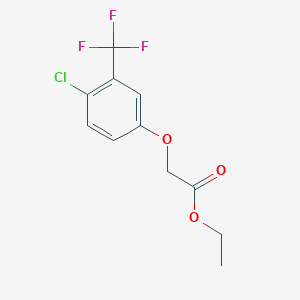 molecular formula C11H10ClF3O3 B2368978 Ethyl 2-[4-chloro-3-(trifluoromethyl)phenoxy]-acetate CAS No. 1506449-06-4