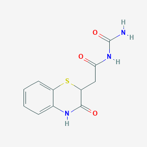 molecular formula C11H11N3O3S B2369026 N-carbamoyl-2-(3-oxo-4H-1,4-benzothiazin-2-yl)acetamide CAS No. 402472-31-5