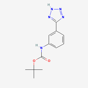 molecular formula C12H15N5O2 B2369031 3-(BOC-Amino)phenyltetrazole CAS No. 150007-16-2