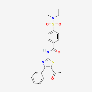 N-(5-acetyl-4-phenyl-1,3-thiazol-2-yl)-4-(diethylsulfamoyl)benzamide