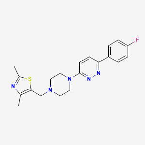 5-[[4-[6-(4-Fluorophenyl)pyridazin-3-yl]piperazin-1-yl]methyl]-2,4-dimethyl-1,3-thiazole