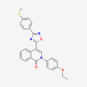 2-(4-ethoxyphenyl)-4-{3-[4-(methylsulfanyl)phenyl]-1,2,4-oxadiazol-5-yl}isoquinolin-1(2H)-one