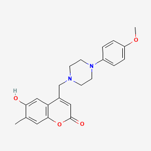 6-Hydroxy-4-[[4-(4-methoxyphenyl)piperazin-1-yl]methyl]-7-methylchromen-2-one