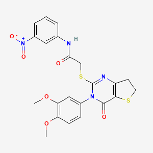 2-((3-(3,4-dimethoxyphenyl)-4-oxo-3,4,6,7-tetrahydrothieno[3,2-d]pyrimidin-2-yl)thio)-N-(3-nitrophenyl)acetamide