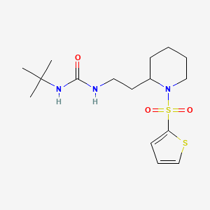1-(Tert-butyl)-3-(2-(1-(thiophen-2-ylsulfonyl)piperidin-2-yl)ethyl)urea