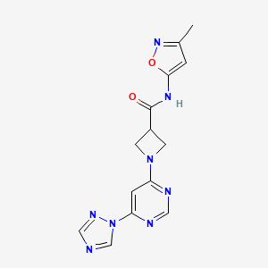 1-(6-(1H-1,2,4-triazol-1-yl)pyrimidin-4-yl)-N-(3-methylisoxazol-5-yl)azetidine-3-carboxamide