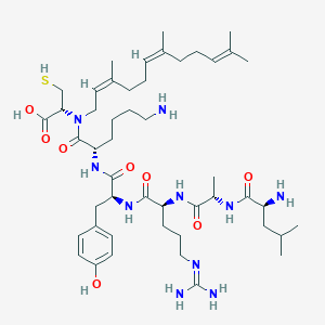 molecular formula C48H80N10O8S B236906 Farnesylleucyl-alanyl-arginyl-tyrosyl-lysyl-cysteine CAS No. 130447-82-4