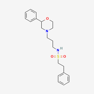2-phenyl-N-(3-(2-phenylmorpholino)propyl)ethanesulfonamide