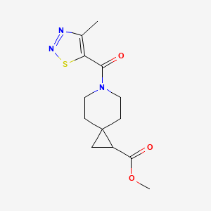 Methyl 6-(4-methyl-1,2,3-thiadiazole-5-carbonyl)-6-azaspiro[2.5]octane-1-carboxylate