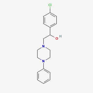 1-(4-Chlorophenyl)-2-(4-phenylpiperazin-1-yl)ethan-1-ol