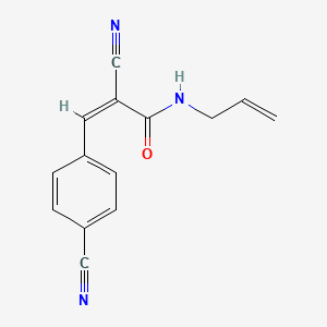 (Z)-2-Cyano-3-(4-cyanophenyl)-N-prop-2-enylprop-2-enamide