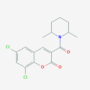 6,8-dichloro-3-(2,6-dimethylpiperidine-1-carbonyl)-2H-chromen-2-one