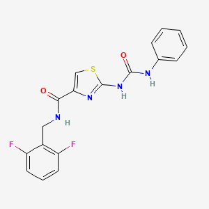 N-(2,6-difluorobenzyl)-2-(3-phenylureido)thiazole-4-carboxamide