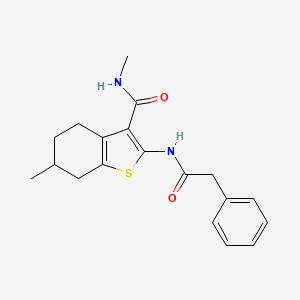 N,6-dimethyl-2-(2-phenylacetamido)-4,5,6,7-tetrahydrobenzo[b]thiophene-3-carboxamide