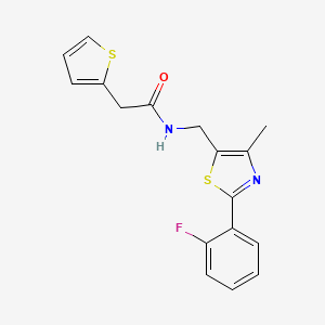 N-((2-(2-fluorophenyl)-4-methylthiazol-5-yl)methyl)-2-(thiophen-2-yl)acetamide