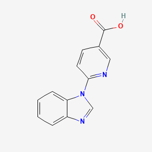 molecular formula C13H9N3O2 B2369122 6-(1H-1,3-benzodiazol-1-yl)pyridine-3-carboxylic acid CAS No. 400078-72-0