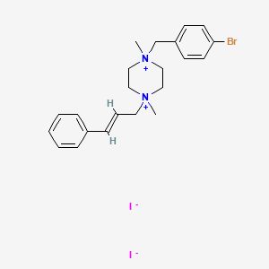 1-(4-bromobenzyl)-1,4-dimethyl-4-[(E)-3-phenyl-2-propenyl]piperazinium diiodide