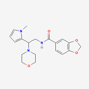 N-(2-(1-methyl-1H-pyrrol-2-yl)-2-morpholinoethyl)benzo[d][1,3]dioxole-5-carboxamide