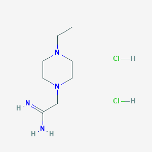 2-(4-Ethylpiperazin-1-yl)ethanimidamide;dihydrochloride