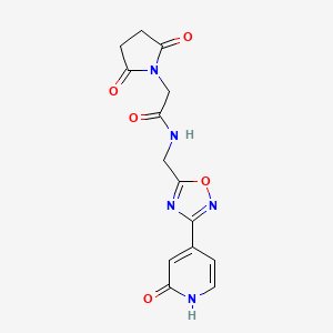 2-(2,5-dioxopyrrolidin-1-yl)-N-((3-(2-oxo-1,2-dihydropyridin-4-yl)-1,2,4-oxadiazol-5-yl)methyl)acetamide