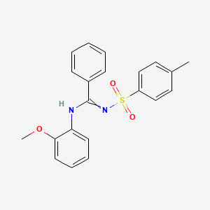 molecular formula C21H20N2O3S B2369142 N-(2-methoxyphenyl)-N'-(4-methylphenyl)sulfonylbenzenecarboximidamide CAS No. 31789-72-7