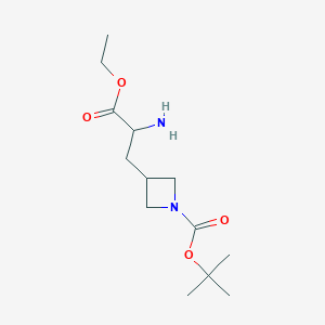 molecular formula C13H24N2O4 B2369143 tert-Butyl 3-(2-amino-3-ethoxy-3-oxopropyl)azetidine-1-carboxylate CAS No. 2103420-68-2