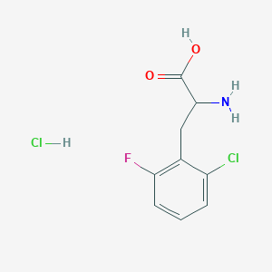 2-Amino-3-(2-chloro-6-fluorophenyl)propanoic acid;hydrochloride