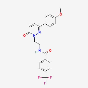 N-(2-(3-(4-methoxyphenyl)-6-oxopyridazin-1(6H)-yl)ethyl)-4-(trifluoromethyl)benzamide