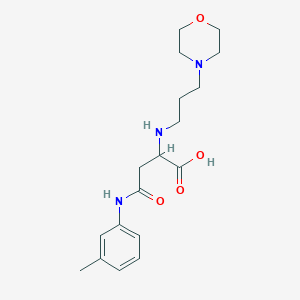 molecular formula C18H27N3O4 B2369150 2-((3-Morpholinopropyl)amino)-4-oxo-4-(m-tolylamino)butanoic acid CAS No. 1097864-91-9