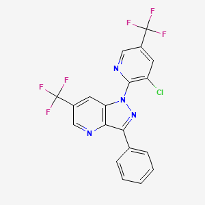 1-[3-chloro-5-(trifluoromethyl)-2-pyridinyl]-3-phenyl-6-(trifluoromethyl)-1H-pyrazolo[4,3-b]pyridine