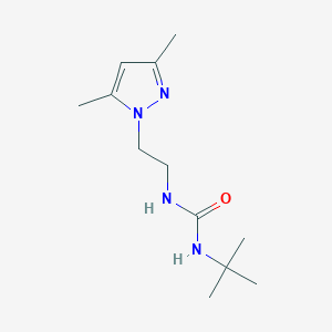 1-(tert-butyl)-3-(2-(3,5-dimethyl-1H-pyrazol-1-yl)ethyl)urea