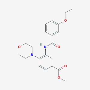 molecular formula C21H24N2O5 B236916 Methyl 3-[(3-ethoxybenzoyl)amino]-4-(4-morpholinyl)benzoate 