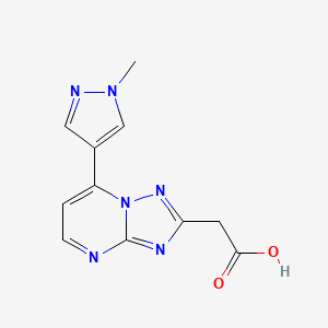 [7-(1-methyl-1H-pyrazol-4-yl)[1,2,4]triazolo[1,5-a]pyrimidin-2-yl]acetic acid