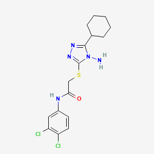 2-((4-amino-5-cyclohexyl-4H-1,2,4-triazol-3-yl)thio)-N-(3,4-dichlorophenyl)acetamide