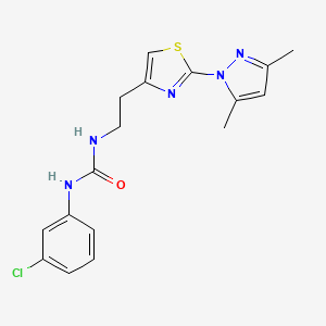 1-(3-chlorophenyl)-3-(2-(2-(3,5-dimethyl-1H-pyrazol-1-yl)thiazol-4-yl)ethyl)urea