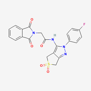 2-(1,3-dioxoisoindolin-2-yl)-N-(2-(4-fluorophenyl)-5,5-dioxido-4,6-dihydro-2H-thieno[3,4-c]pyrazol-3-yl)acetamide