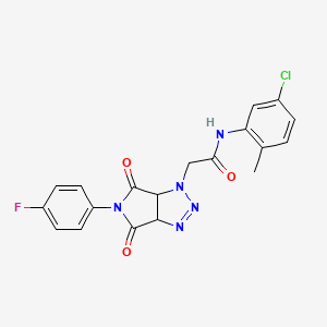 N-(5-chloro-2-methylphenyl)-2-(5-(4-fluorophenyl)-4,6-dioxo-4,5,6,6a-tetrahydropyrrolo[3,4-d][1,2,3]triazol-1(3aH)-yl)acetamide