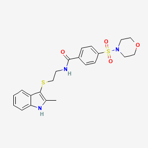 N-(2-((2-methyl-1H-indol-3-yl)thio)ethyl)-4-(morpholinosulfonyl)benzamide