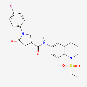 N-(1-(ethylsulfonyl)-1,2,3,4-tetrahydroquinolin-6-yl)-1-(4-fluorophenyl)-5-oxopyrrolidine-3-carboxamide