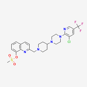 2-[(4-{4-[3-Chloro-5-(trifluoromethyl)pyridin-2-yl]piperazin-1-yl}piperidin-1-yl)methyl]quinolin-8-yl methanesulfonate