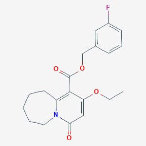 3-Fluorobenzyl 2-ethoxy-4-oxo-4,6,7,8,9,10-hexahydropyrido[1,2-a]azepine-1-carboxylate