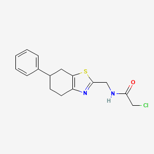 2-Chloro-N-[(6-phenyl-4,5,6,7-tetrahydro-1,3-benzothiazol-2-yl)methyl]acetamide