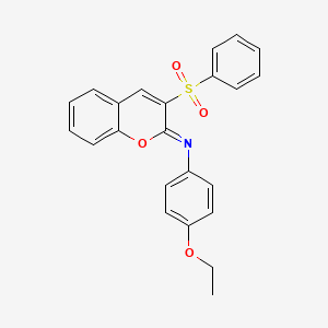 molecular formula C23H19NO4S B2369194 (2Z)-3-(benzenesulfonyl)-N-(4-ethoxyphenyl)-2H-chromen-2-imine CAS No. 902469-17-4