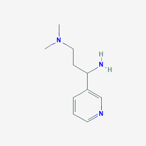 molecular formula C10H17N3 B2369204 [3-氨基-3-(吡啶-3-基)丙基]二甲胺 CAS No. 1501757-22-7