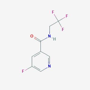 B2369224 5-fluoro-N-(2,2,2-trifluoroethyl)pyridine-3-carboxamide CAS No. 2329103-72-0
