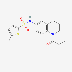 B2369232 N-(1-isobutyryl-1,2,3,4-tetrahydroquinolin-6-yl)-5-methylthiophene-2-sulfonamide CAS No. 946210-51-1