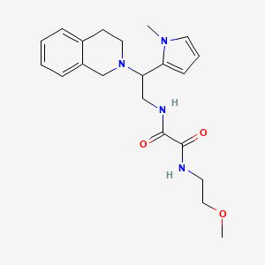 N1-(2-(3,4-dihydroisoquinolin-2(1H)-yl)-2-(1-methyl-1H-pyrrol-2-yl)ethyl)-N2-(2-methoxyethyl)oxalamide