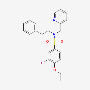 4-ethoxy-3-fluoro-N-phenethyl-N-(pyridin-2-ylmethyl)benzenesulfonamide
