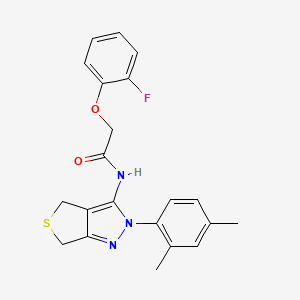 molecular formula C21H20FN3O2S B2369323 N-[2-(2,4-dimethylphenyl)-4,6-dihydrothieno[3,4-c]pyrazol-3-yl]-2-(2-fluorophenoxy)acetamide CAS No. 893954-96-6