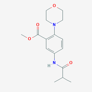 molecular formula C16H22N2O4 B236935 Methyl 5-(isobutyrylamino)-2-(4-morpholinyl)benzoate 